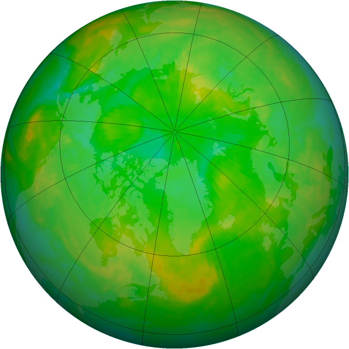 Arctic ozone map for 08 July 2003